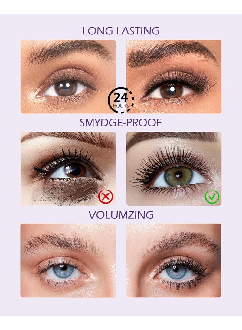 Lestpola 5D Waterproof Mascara Black with Eyelash Brush, Long Lasting Smudge-proof Mascara for Eyelashes, Volumizing Lengthening Curling Eye Lashes,Telescopic Thick Mascaras,Cosplay Halloween Stage Eye Makeup - Image 5
